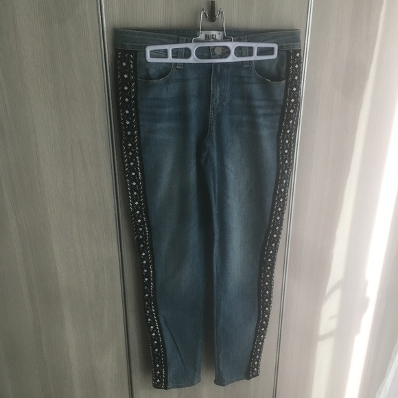 PAIGE Verdugo Ankle Skinny Jeans Embellished Jeans - Picture 2 of 8